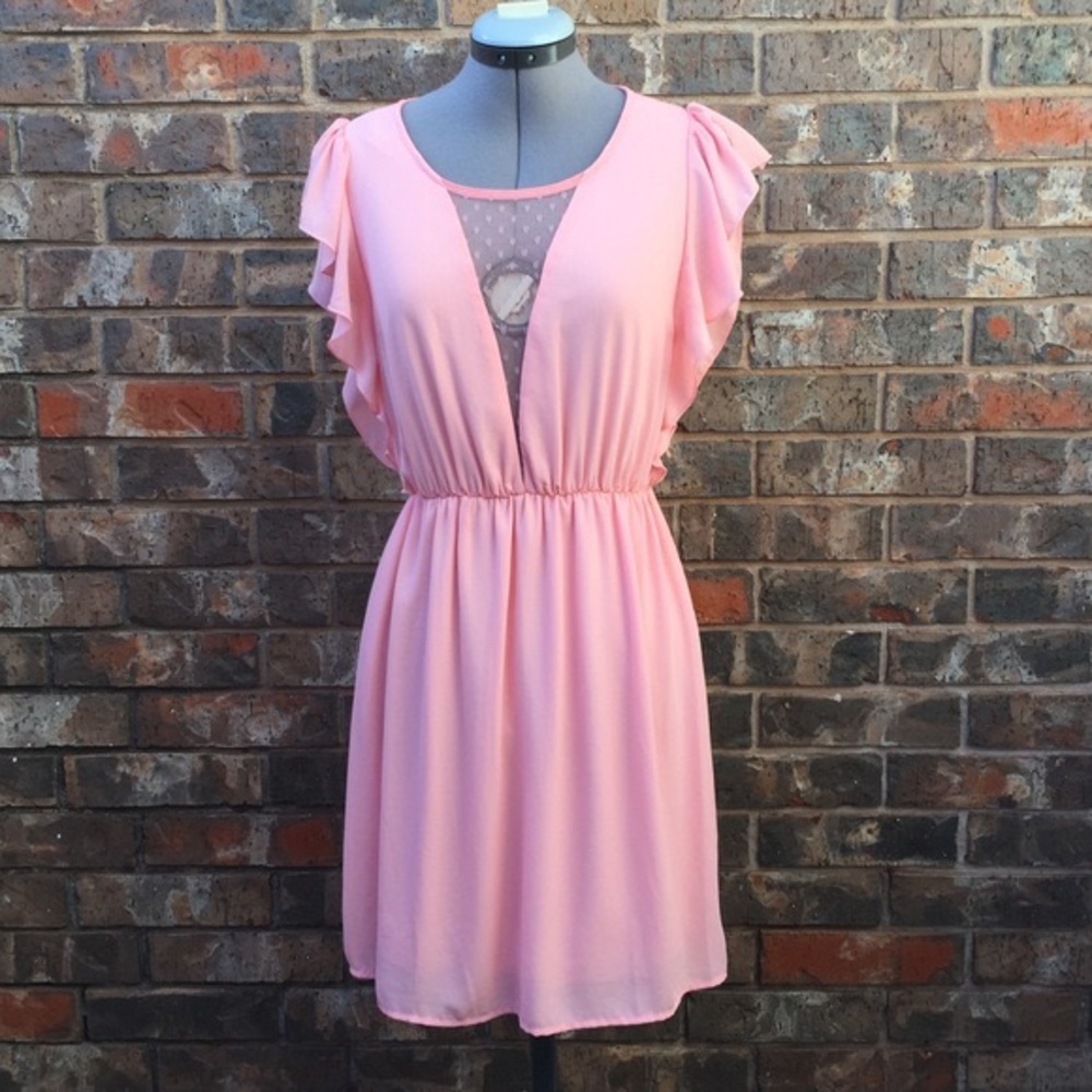 Francesca’s Alya Flutter Sleeve Dress